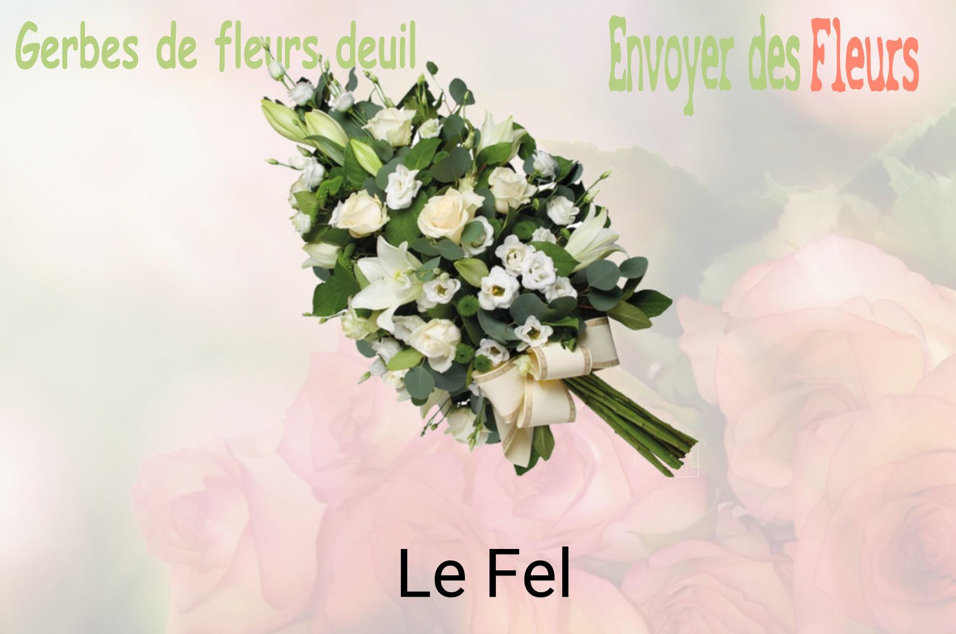 Gerbe de fleurs de deuil livrée à Le Fel